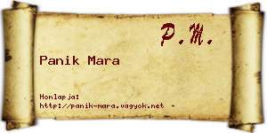 Panik Mara névjegykártya